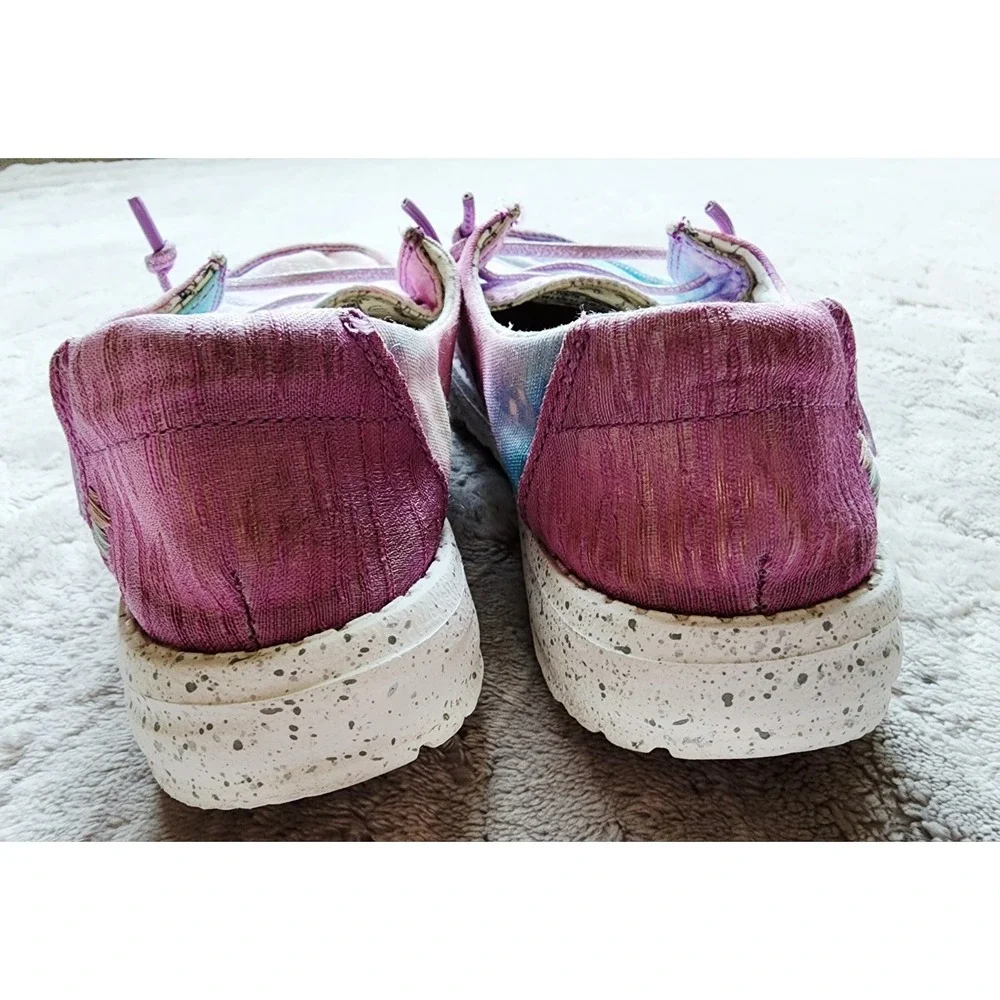 Hey Dude Unicorn Galaxy Slip On Shoes Girls Youth 4 Multicolor‎ Slip On Shoes